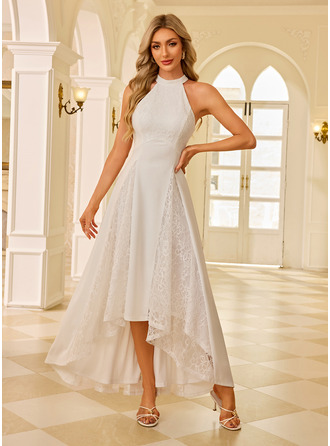 Robe maxi à col américain en dentelle