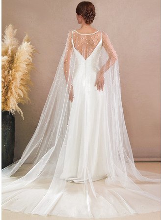 チュール 結婚式 ブライダル ジャケット/ラップ ケープ ととも​​に ビーディング 