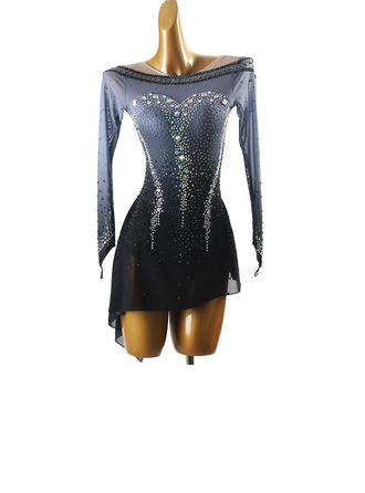 Women's Figure Skating Dresses Rhinestone Competition Dress