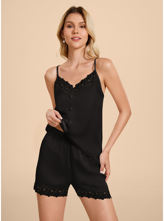 Matte Satin Pyjamas Sæt