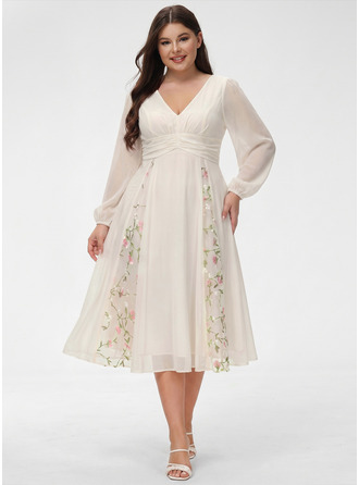 Plissado renda midi vestido