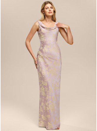 Cowl Sleeveless Jacquard Dress