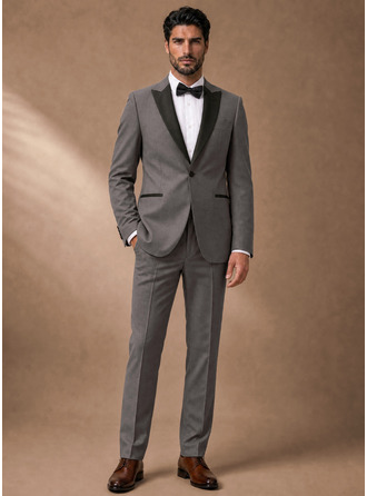 Wrinkle Resistant Stretch Men's Wedding Tuxedos 2 Piece