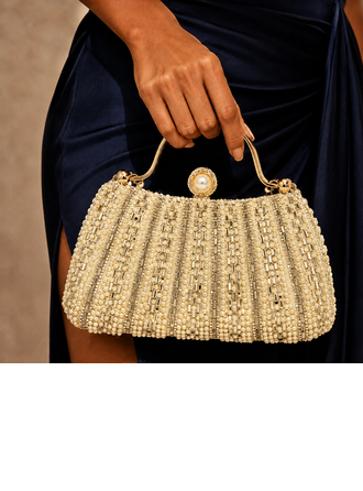 Casual Polyester Evening Bags in Gold
