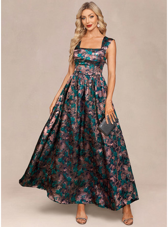 Estampa floral jacquard maxi vestido