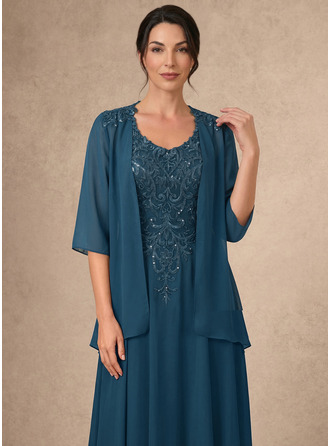 Chiffon 1/2 mangas casamento mãe estolas com apliques de renda