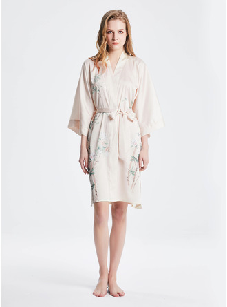 Knee Length Floral Robe 