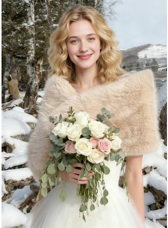 Faux Fur Wedding Bridal Wrap 