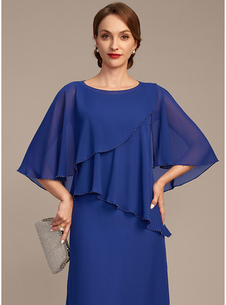 シフォン 夕方 母親の ジャケット/ラップ ととも​​に ビーディング 