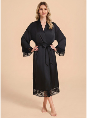 Matte Satin Lace Robe