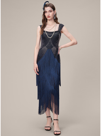Multi-Layered Fringe Beaded 1920s Flapper Dresses