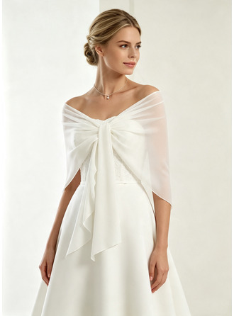 Chiffon casamento xales estolas