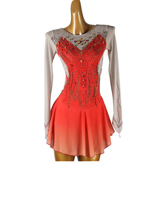 Women's Figure Skating Dresses Rhinestone Competition Dress