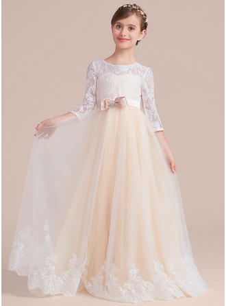 floor length flower girl dress
