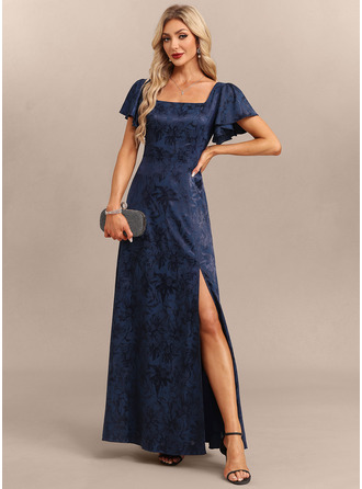 Площадь A-линии жаккард Макси Модные платья 