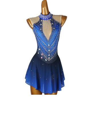 Women's Figure Skating Dresses Rhinestone Competition Dress