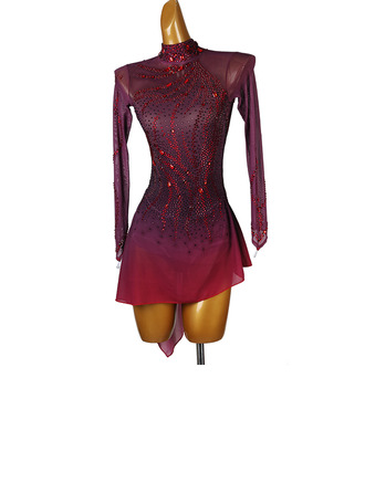 Women's Figure Skating Dresses Rhinestone Competition Dress