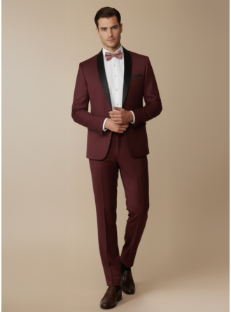 Classic Fit Wrinkle Resistant Stretch Men's Wedding Tuxedos 2 Piece 