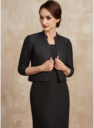 Szyfon 1/2 rękawy Formalny Mother's Okrycie Z Koronka