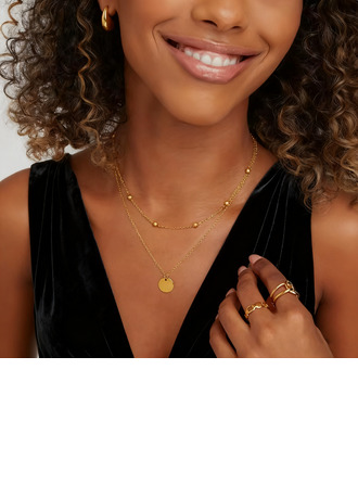 Stapelung Münze Schicht Halskette 