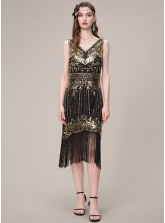 Floral Beaded 1920s Flapper Dresses