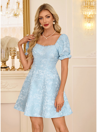 Jacquard mini vestido
