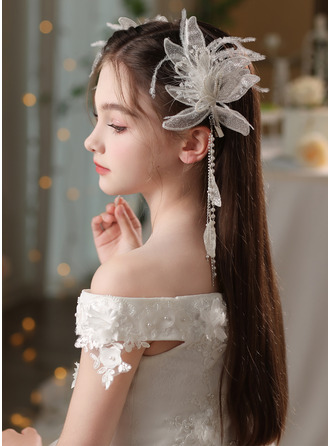 Kunstfedern Strass Blumenmädchen Kopfbedeckungen (Set von 2) 