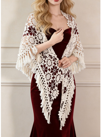 Koronka Dzianina Miękki Wieczór Szale