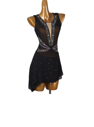 Women's Figure Skating Dresses Rhinestone Competition Dress