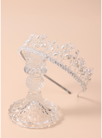 Crystal perlas niña de las flores tocados 