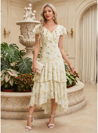 Floral Print Chiffon Midi Dress