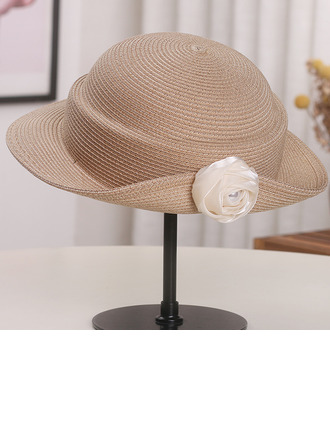 Women's Flip Brim Summer Flower Tea Party Cloche Hats