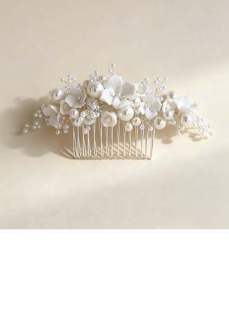 Coiffe de mariage pearl fleurs peigne à cheveux