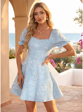 Jacquard mini vestido
