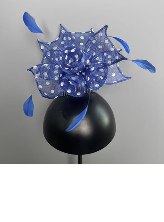 Mujer clásico plumas flores sinamay el derby de kentucky fascinadores con peine 