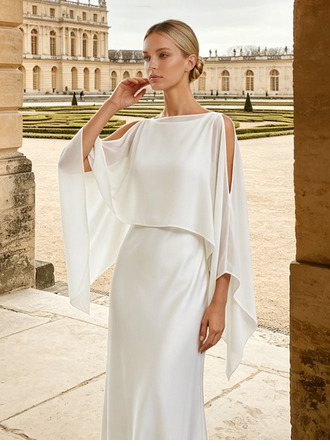 Étoles mousseline épaule froide mariage