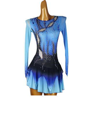 Women's Figure Skating Dresses Rhinestone Competition Dress