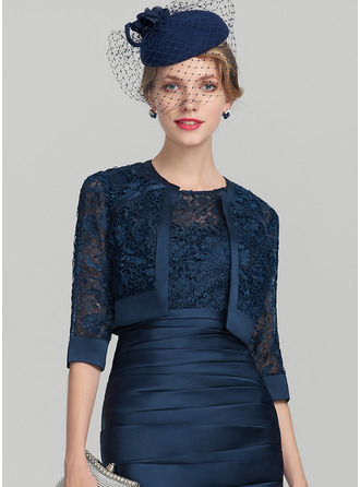 Koronka 1/2 rękawy Specjalne okazje Gość weselny Okrycie