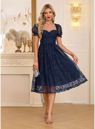 Renda midi vestido