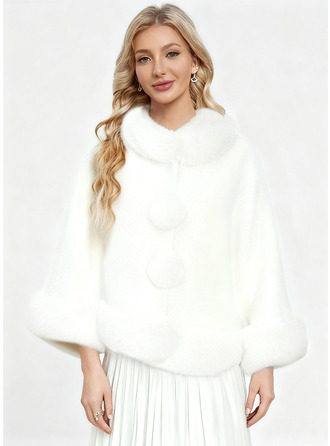 ウール 結婚式 フォーマル 結婚式のゲスト ジャケット/ラップ ケープ ととも​​に ポンポン 