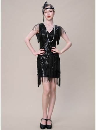 Beaded 1920s Flapper Dresses