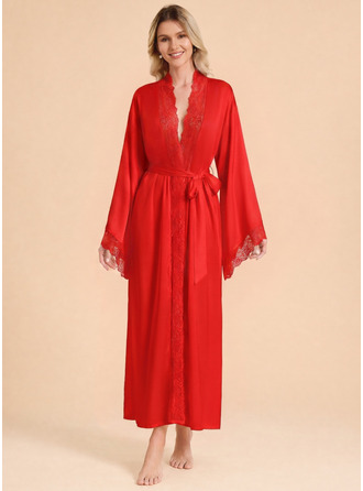 Matte Satin Lace Robe