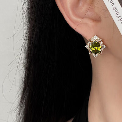 Formal vintage peridoto brincos 