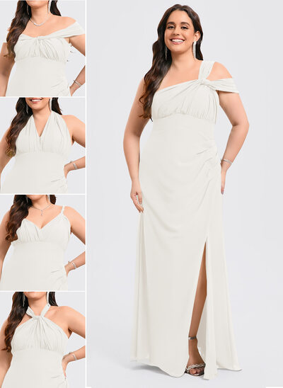 Trumpet/Mermaid Off the Shoulder Ruffle Chiffon Dress