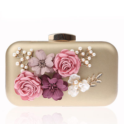 Fiori matrimonio pelle verniciata pochette in nero