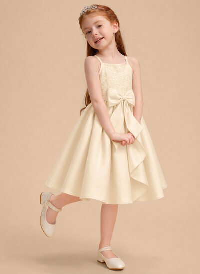 A-line Bow Lace Dress