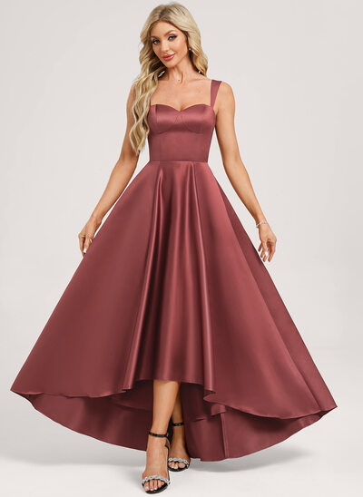 A-line Sweetheart Satin Dress