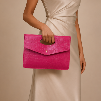 Casual PU Clutch Bags in Pink