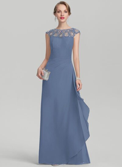 A-line Sequins Chiffon Dress