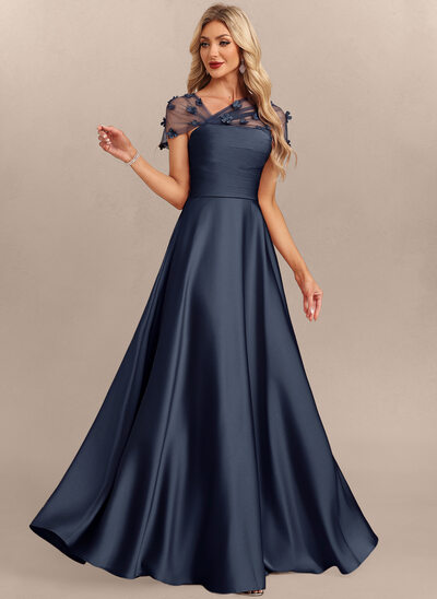 Sukienka Trapezowa Zdobiony koralikami Satyna octanowa Sukienka